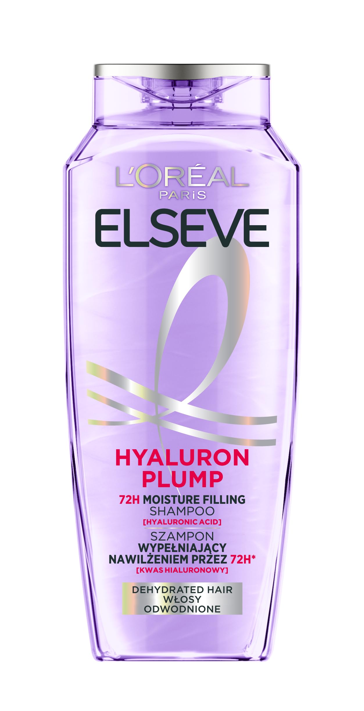 L'Oréal Paris Elvital Hydra Hyaluronic Moisturising Shampoo for Shiny Hair, Hyaluronic Shampoo for a Moisture Boost, Shine & Protection, Long-Lasting Moisture and Care, 300 ml