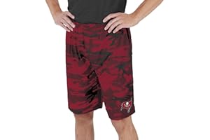 Zubaz NFL Men's Lightweight Shorts with Camo Lines and Team Logo