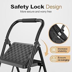 HBTower 2 Step Ladder, Step Stool for Adults,2 Step