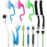 Crevice Cleaning Brush Set,Small Groove Cleaner Tools,12Pcs | Ideal for door window tracks, grooves, corners, bathroom, kitchen, faucets, sinks and keyboards deep crevice cleaning