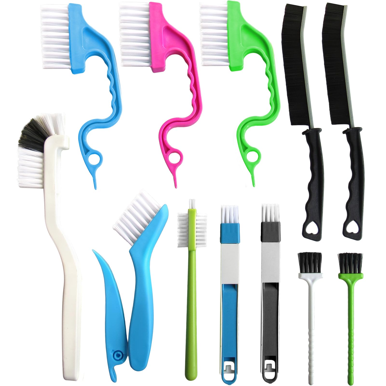 Photo 1 of 12Pcs Small Cleaning Brush, Crevice Gap Cleaning Brush,Door Window Track Groove Corner Crevice Cleaning Brushes for Cleaning Window Grooves/Bathroom/Toilet Corner/Kitchen/Faucet/Sink/Keyboards