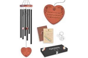 FOUR ANGELS Dog Memorial Gifts for Loss of Dog, 32" Inches Pet Memorial Wind Chimes,Loss of Dog Sympathy Gift, Dog Remembrance Gift in Memory of Dog Cat