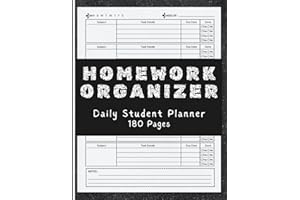 ADHD Homework Organizer: Undated Daily Assignment & Homework Tracker for ADHD Students, Perfect Planner for Middle School and