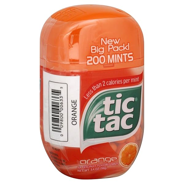 TIC TAC MINTS, ORANGE FLAVORED MINTS , 3.4 OUNCES, 200 COUNT(PACKAGE MAY VARY
