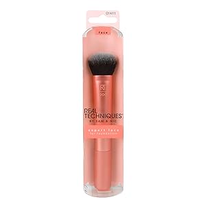 Real Techniques Professional Foundation Makeup Brush, For Even Streak Free Application, Packaging May Vary