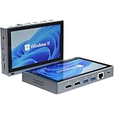 HEIGAOLAPC 5.5" Touchscreen Fanless N4100 Mini PC, win11, 6GB RAM 128GB ROM | Dual 4K HDMI, WiFi &amp; Bluetooth, Gigabit LAN, USB 3.0 for home office, Kiosk, Digital Signage, 3D Printer Monitoring, IoT, POS
