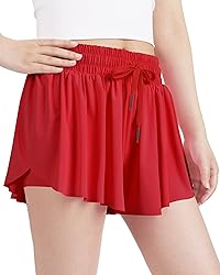 KEREDA Girls Flowy Shorts,Butterfly Shorts for Teen