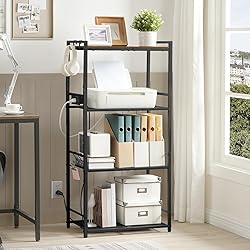 MAHANCRIS Bakers Rack with Power Outlet, Microwave