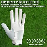 FINGER TEN Golf Gloves Men Left Hand Cabretta Leather Ball Marker Weathersof M view 3