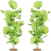 Ziuohaa 2 Pack 14 Inch Silk Aquarium Plants for Small Tank for Betta Fish | Artificial Aquarium Plants for Aquarium D&eacute;cor Plastic Plants , Silk Plants for Betta Fish Tank