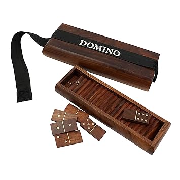 ITOS365 Handcrafted 28 Piece Wooden Domino Gifts Set - Fun Game for Kids and Adults