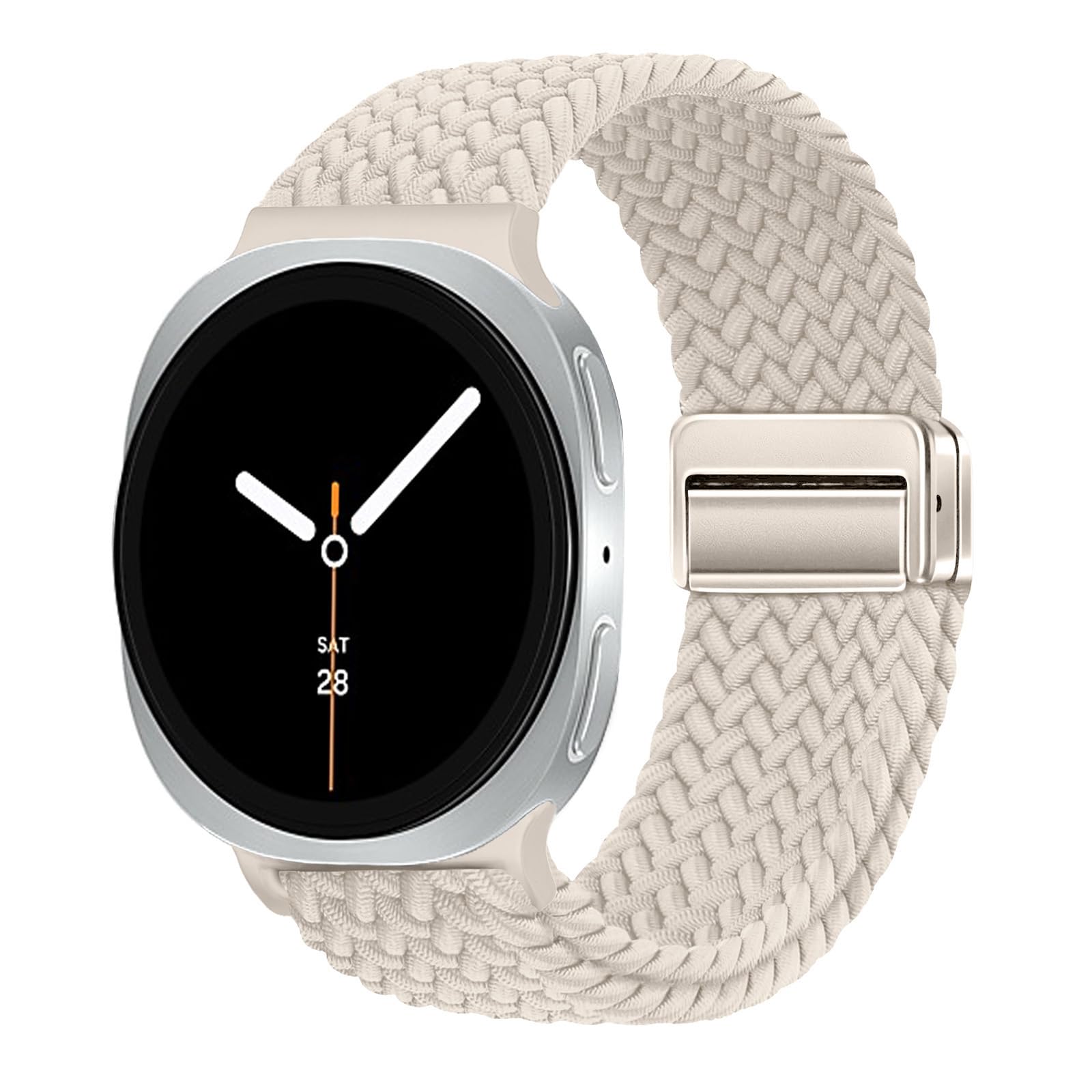 Photo 1 of Braided Magnetic Bands for Samsung Galaxy Watch 8 Band 40mm 44mm/8 Classic 46 mm Women/Men,Elastic Nylon Fabric One Click No Gap Sport Strap for Samsung Galaxy Watch 8 Classic Band 46mm/8 44 mm 40 mm