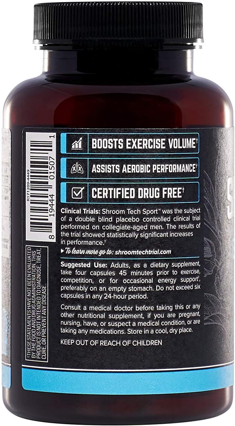 Onnit Shroom Tech Sport: Clinically Studied Preworkout Supplement with Cordyceps Mushroom (84ct): Health & Personal Care