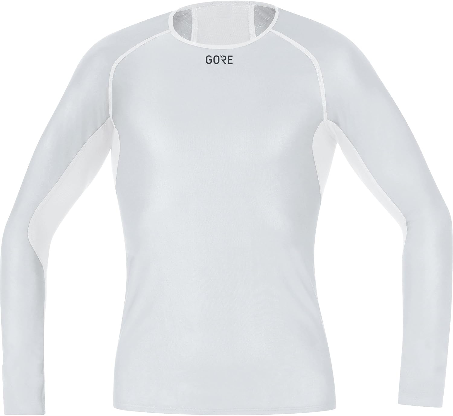 GORE WEAR Mens M Windstopper Base Layer Long Sleeve Shirt, Light Grey/White, L EU