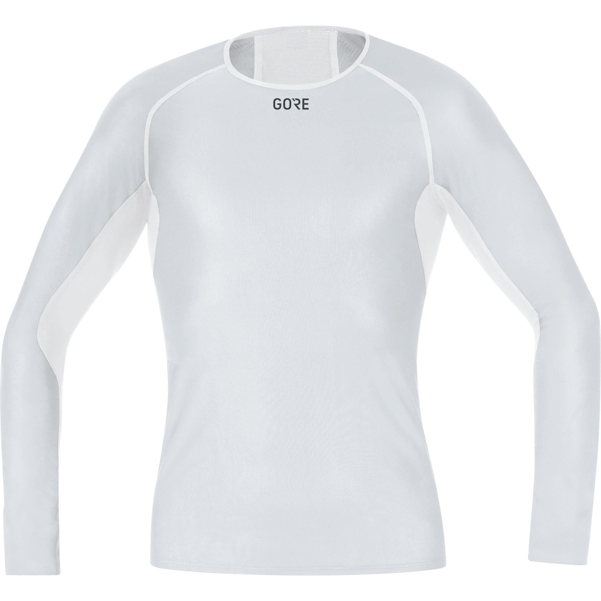GORE WEAR Mens M Windstopper Base Layer Long Sleeve Shirt, Light Grey/White, L EU