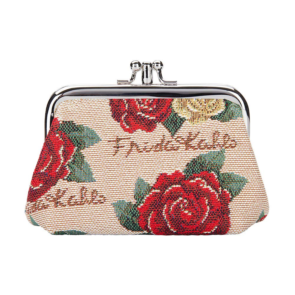 Signare Tapestry Purses Women Small Wallet Woman with Frida Kahlo Design (Frida Rose)