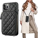 Bocasal Crossbody Wallet Case for iPhone 11 Pro Max, RFID Blocking PU Leather Zipper Handbag Purse Flip Cover, Kickstand Folio Case with Card Slots Holder Wrist Strap Lanyard 6.5 Inch (Black)