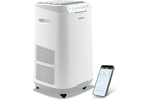 Nuwave Forever Smart Air Purifier for Home, Never Replace Air Filter System, Patented 7-Stage Filtration, Cleans Large Room up to 2,002 Sq Ft, Adjustable Flow Panel, Washable & Reusable Filters