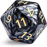 20 Sided DND Dice,D20 Giant Polyhedral Dice,55mm Titan Large Pearl Color D20 Dice,20 Sided Cube D&D Dice Set for Dungeons and