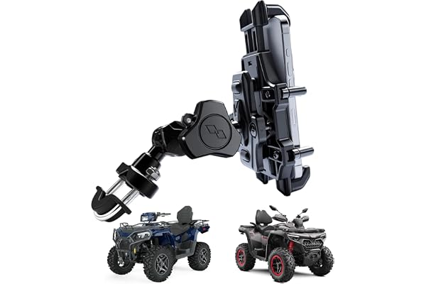 QYMOTO ATV Phone Mount Holder Waterproof,Cell Phone Holder for ATV,Motorcycle Handlebar Phone Mount Anti Vibration Fit CFMOTO