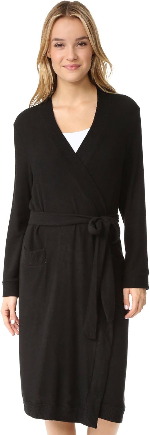 Eberjey Women's Sweater Weather Robe, Black, Small Amazon.ca Clothing