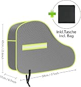 URAQT Tow Hitch Cover Universal Waterproof with Reflective Strip Grey/Green view 2