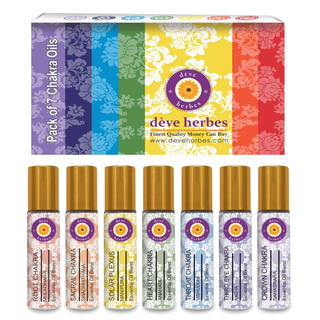 Deve Herbes Blends Oil (7 Chakra Essential Oil Kit)