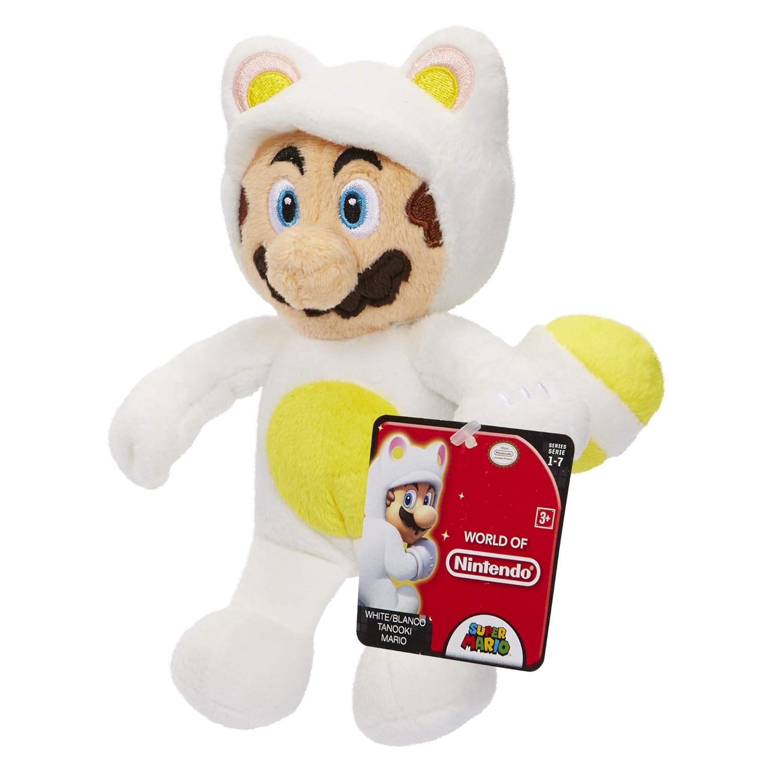 white tanooki mario plush