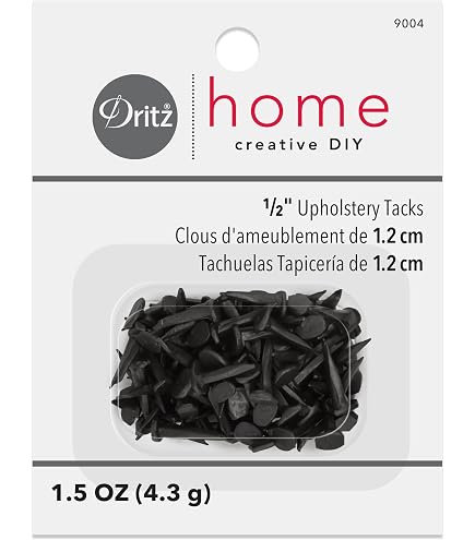 SEWACC 100-Pack Antique Sofa Nails – Flat Iron Furniture Tacks & Pushpins, Black Vintage-Style Brad Nails
