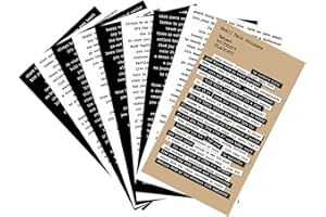 Lot de 8 feuilles d'autocollants avec phrase inspirante pour scrapbooking, scrapbooking, journal, collage, sentiment, loisirs