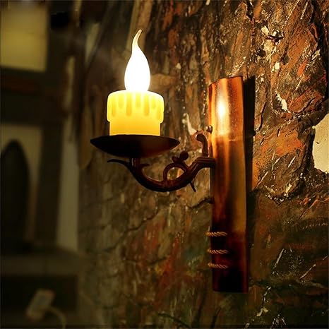 Lilsn Chino Retro Sola Vela Cabeza De Pasillo Apliques Casa De