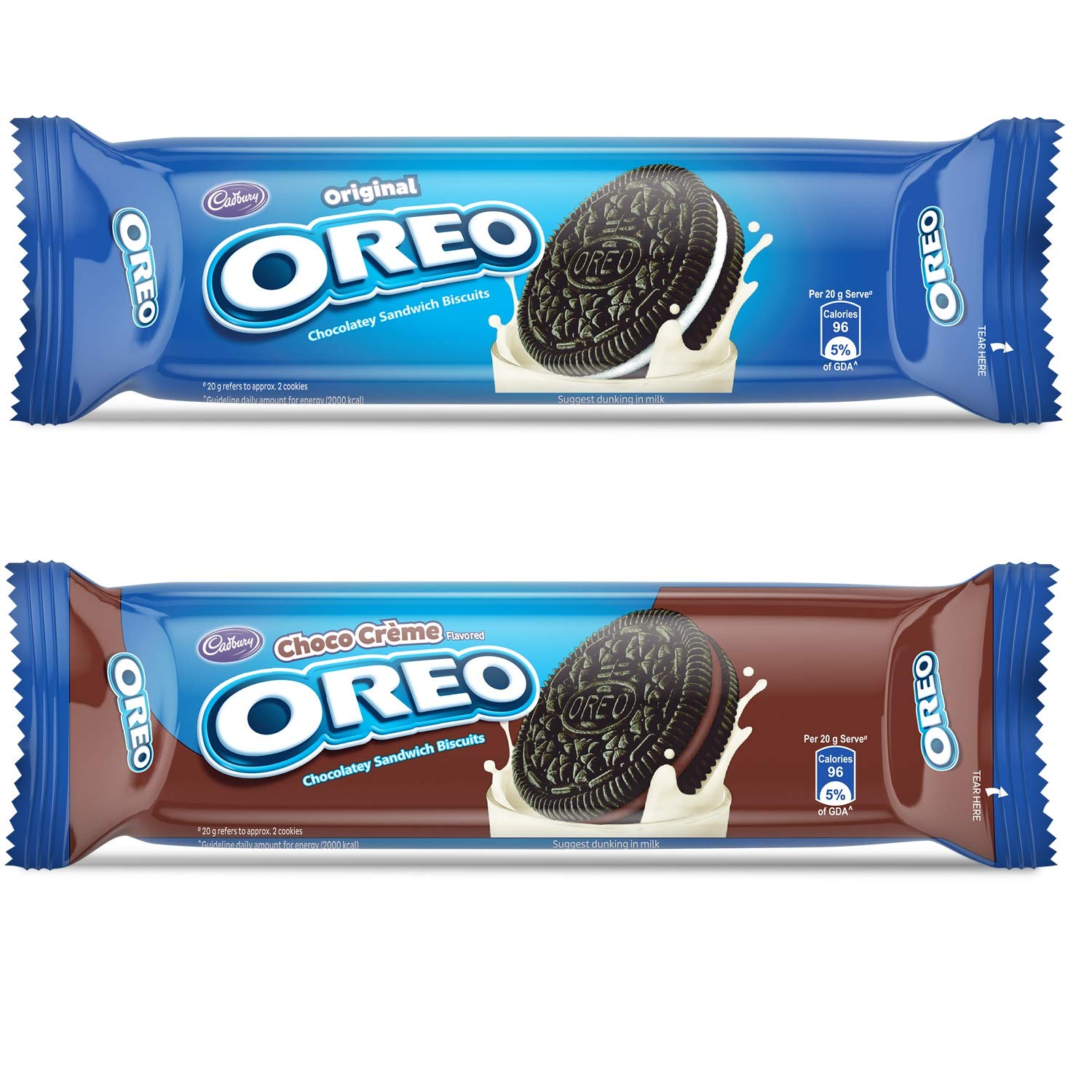 Oreo Cadbury Creme Biscuit Combo 1200g (Vanilla X 5 Units + Chocolate X