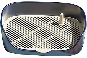Leefasy Pet Dog Toilet Puppy Training Potty Tray Portable for Cat Training Pad Holder with Protection Wall Litter Box Trainer Corner, Blue S