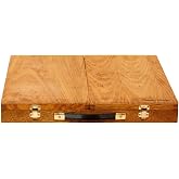 Jack Richeson French Mistress Wooden Arts &amp; Crafts Storage Box, Modern Style, Brown, 21" L x 17.375" W x 3" H
