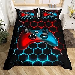 Teen Boys Gamer Duvet Cover King Size for Game Room