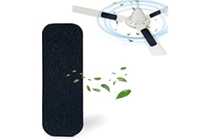 Ceiling Fan Filters for Blades, Carbon Air Filters for Air Purifier Pads Hoctsom 1-Pack, Black