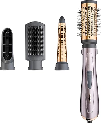 BaByliss Air Styler 1000W All in One Hair Dryer Brush 4 Attachments Copper Grey
