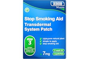 DEBOOB 14 pcs Quit Smoking Patch, Step 3, Easy and Effective to Quit Smoking, 7mg Stop Smoking Aids That Work Patches with 2 Week, Smoking Cessation Product (STEP3)