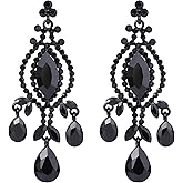 EVER FAITH Austrian Crystal Rhinestone Vintage Style Teardrop Dangle Chandelier Earrings
