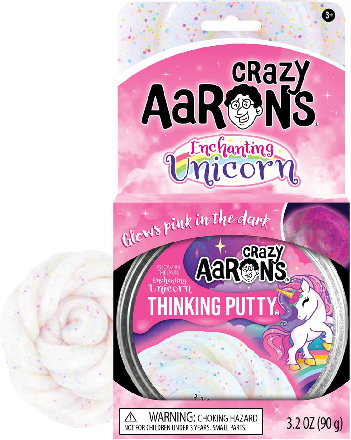 Crazy Aaron's Thinking Putty - Enchanting Unicorn - Multi-Color Sensory Putty for Kids and Grown ups in a 4" Tin - Creative and Endless Fun, Stress Relief Therapy Toys, Never Dries Out