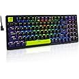 E-YOOSO Z-94 Mechanical Gaming Keyboard Rainbow Backlit, 94 Key Gaming Keyboard for Office and Games (Red Switch)