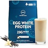 MRM Nutrition Egg White Protein - 23g Fat-Free Protein - 20 Servings | Free of Dairy &amp; Gluten, Sugar Free Vanilla Flavored Powder, With Digestive Enzymes, and Soy, High Biological Value
