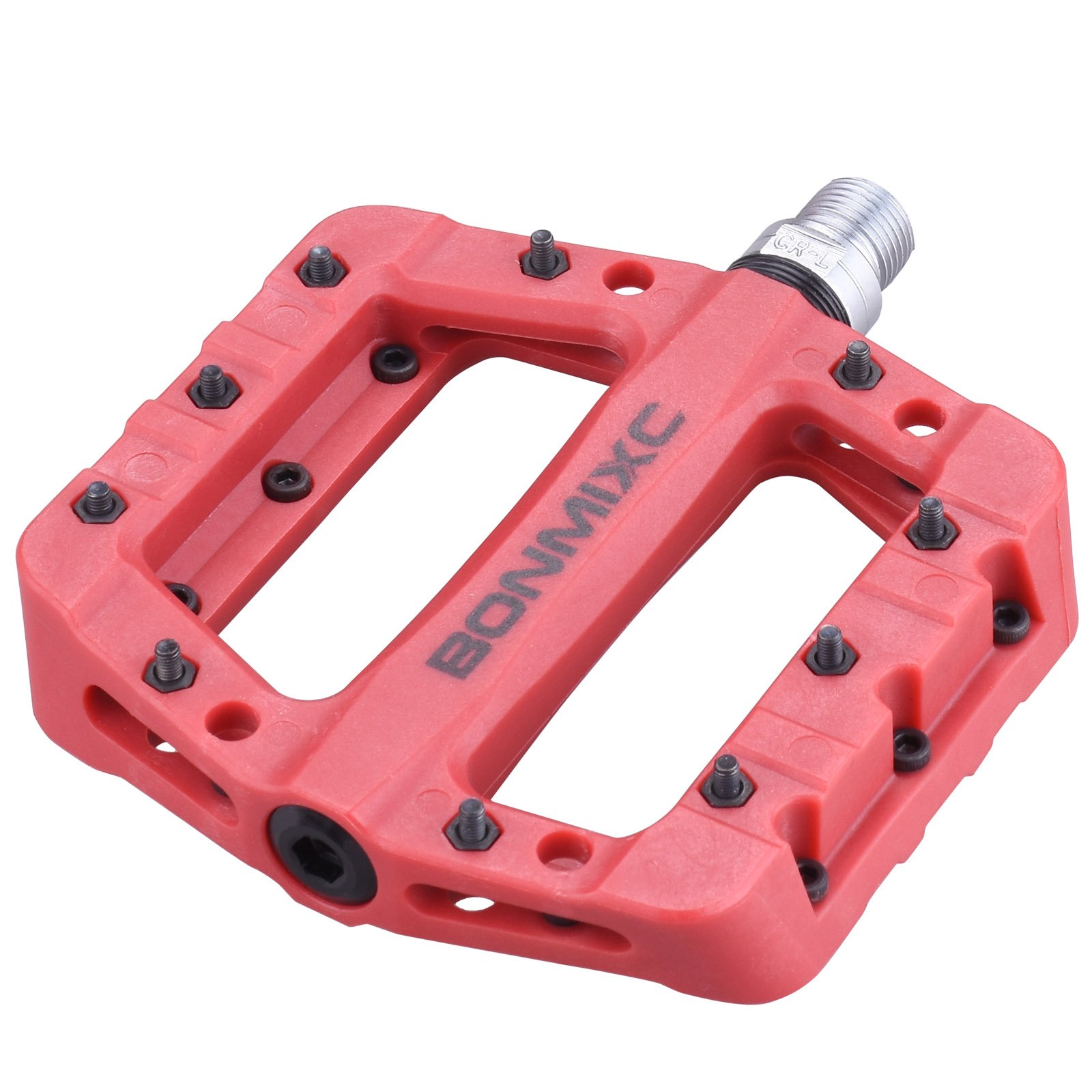 BONMIXC Road Bicycle Pedals Flat MTB Pedals Bicycle Pedals Mountain Bike Nylon Bike Pedals 9/16 Thread