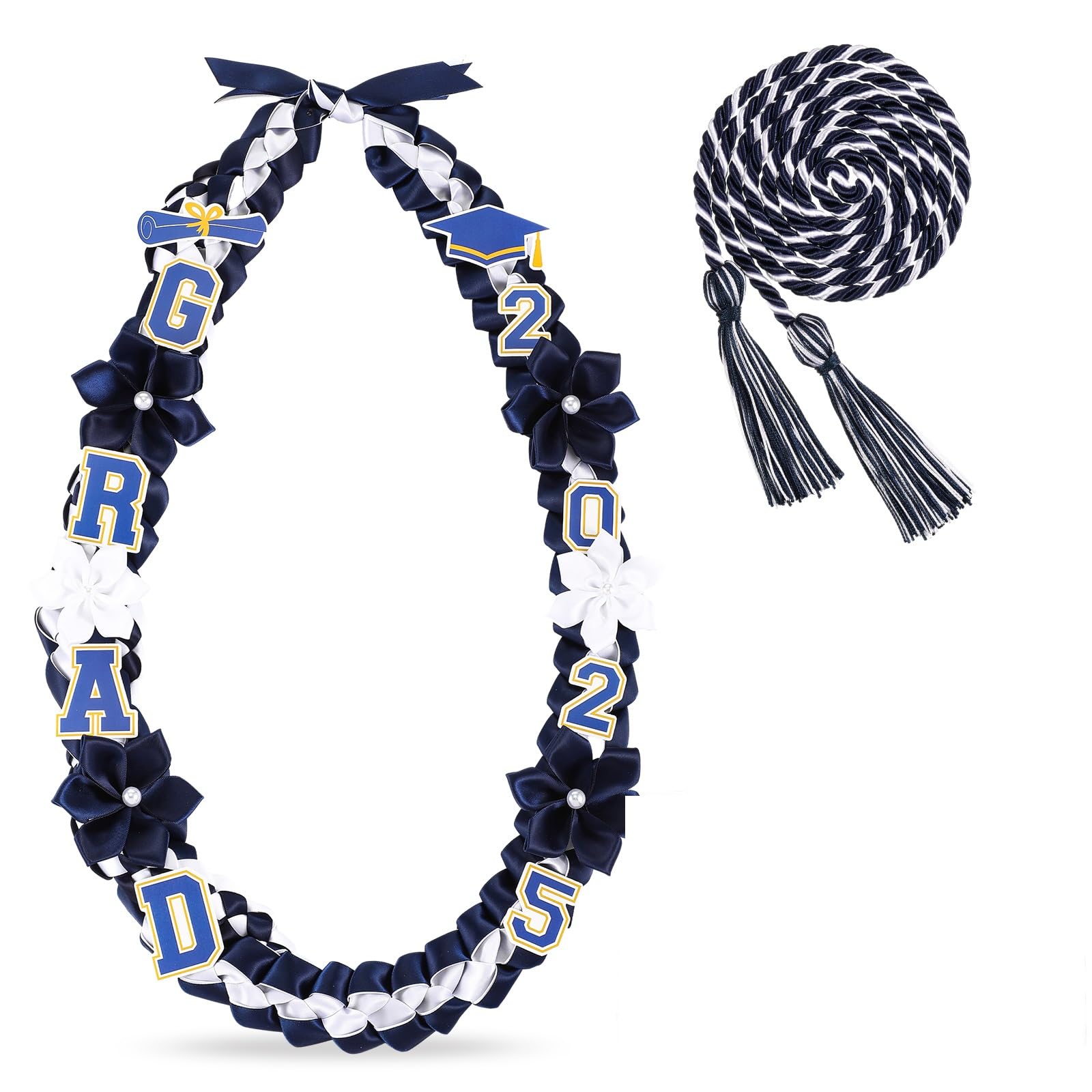 Thiccywoov Graduation Ribbon Lei Class of 2025 Grad Lei Kit Graduation ...