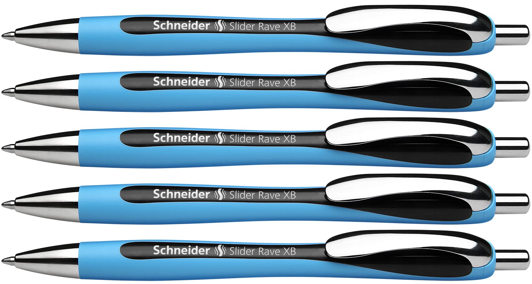 Schneider Slider Rave XB 132503 Ballpoint Pen Pack of 5 Black