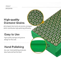 SHDIATOOL Diamond Hand Polishing Pads Foam Back for