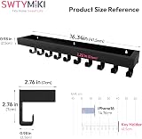 SWTYMIKI Key Holder 10 Hooks Wall Mount Key Rack Mail Organizer view 3