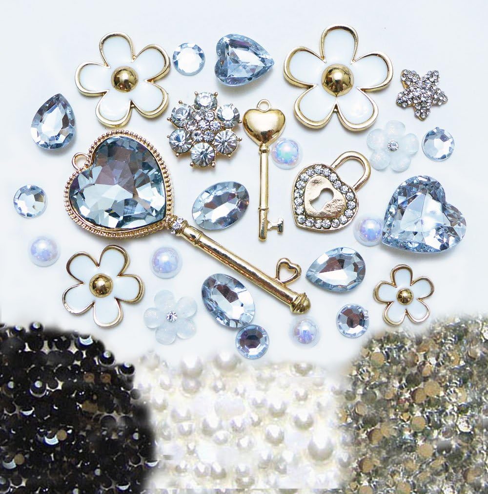LOVEKITTY TM Z423 DIY 3D Key & Lock Bling Bling Cell Phone Case Resin Flatback Kawaii Cabochons Deco Kit / Set