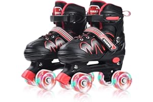 ERNAN Kids Roller Skates,Boys Roller Skates,Girls Roller Skates,4 Size Adjustable Children Roller Skates with Light up Wheels