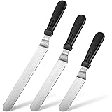 TACGEA Icing Spatula, Offset Spatula for Cake Decorating, Baking, Angled Frosting Spatula with 6, 8 10 inch Stainless Steel B